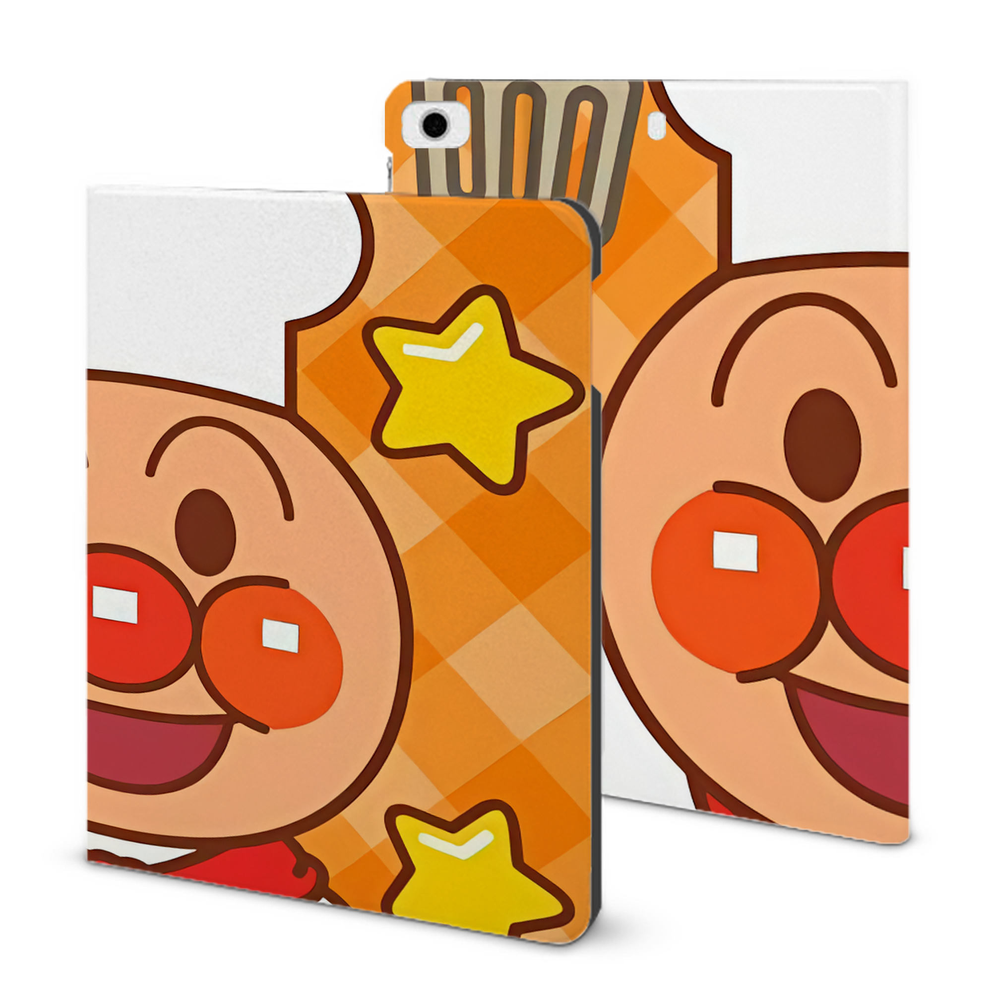 （画像用） アンパンマン Anpanman IPad ケース ブック型 PUレザー TPU 耐衝撃 軽量 薄型 ペン収納なし 全面保護 IPad 各モデル対応